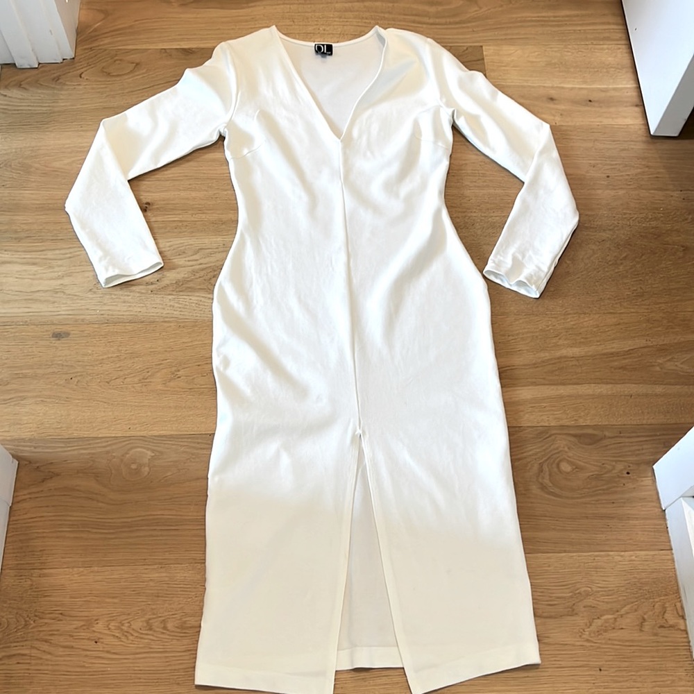 White Bodycon midi dress